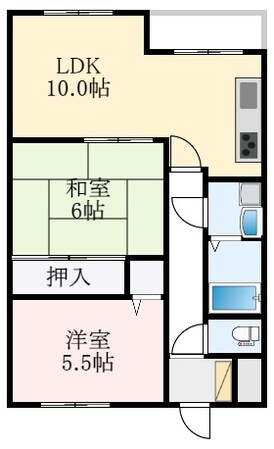 新栄プロパティー北野田Ⅱの物件間取画像